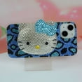 thumbnail image 1 of Hello Kitty Rhinestone Phone Case with Makeup Mirror  iPhone 7 Plus Jewelry  11  12  13  14 Pro Max  Xs  Makeup  15 RJ, 1 of 5
