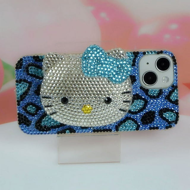 Hello Kitty Rhinestone Phone Case with Makeup Mirror iPhone 7 Plus Jewelry 11 12 13 14 Pro Max Xs Makeup 15 RJ