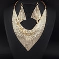 thumbnail image 6 of SmartBy 2Pcs/Set Women Necklace Earrings Set Leopard Print Sparkling Sequins Necklace Hook Earrings Set Jewelry Gift, 6 of 6
