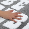 thumbnail image 3 of Unique Bargains Cute Letter Pattern Non-Slip Bath Rugs Soft Bath Floor Rug Grey 20" x 32", 3 of 7