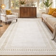 thumbnail image 5 of Garvee 4'x6' Modern Bordered Area Rug Geometric Carpet, Washable Non Slip Rug for Living Room Bedroom Home Decor, Beige, 5 of 10