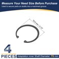 thumbnail image 2 of Uxcell Internal Retaining Rings, C-Clip Snap Ring Internal Retaining Circlip Snap 75 mm, 2 of 7