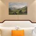 thumbnail image 2 of Soscooter Landscape Vintage Canvas Wall Art Classical Mountain Range Valley Prints Farmhouse Bathroom Office Decor,24x16 Inch, 2 of 8
