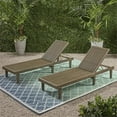 thumbnail image 3 of Afuera Living Contemporary Outdoor Wood Chaise Lounge in Gray (Set of 2), 3 of 11