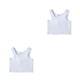 thumbnail image 2 of Chaleco corto Qarigey para mujer Camisetas sin mangas de verano Sujetador Sexy ajustado Blanco/2XL, 2 of 6