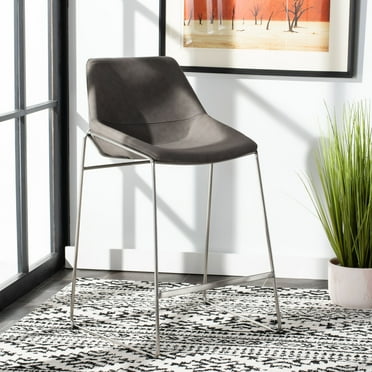 SAFAVIEH Alexis Solid Mid-Century Counter Stool, Ash Grey