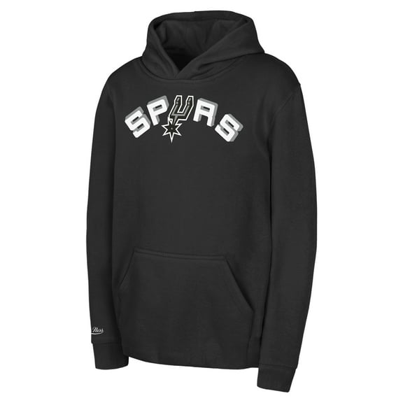 Toddler Mitchell & Ness Black San Antonio Spurs Retro Logo Pullover Hoodie