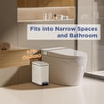 thumbnail image 3 of 5 L / 1.3 Gallon Trash Can with Lid,Step Pedal Trash Bin Slim Trash Can Stainless Steel Garbage Can with Removable Inner Bucket for Small Spaces, White (2 Pack), 3 of 9