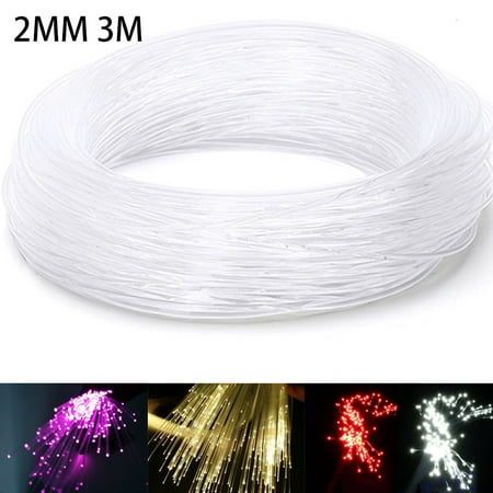 

Marbhall 0.08in(2mm) 9.84ft(3M)/roll PMMA Plastic end Glow Fiber Optic Cable for Star Sky Ceiling All Kind led Light Engine Driver White