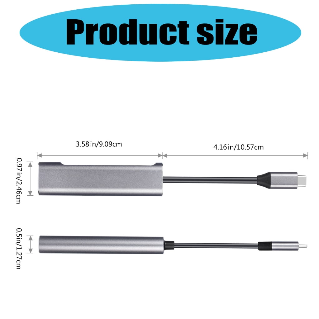 Portable Multifunction USB C Docking Station Charging, USB 3.0 Port for Laptops and Smartphones Homes Office Setups