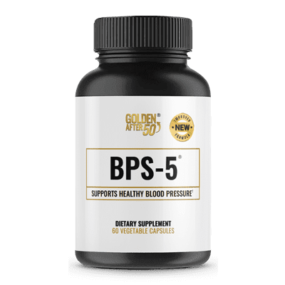 BPS 5 Hawthorn Berry Capsules for Blood and Heart Health Support with Hawthorn Berry Extract, Grape Seed, GABA and Magnesium by Golden After 50