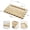 Rectangle-beige Travertine-11.8" x 7.4" x 0.7", variant on Square-Calacatta Viola Marble Serving Tray 9.8" x 9.8" x 0.7" Home Decor