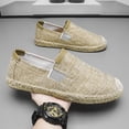 thumbnail image 6 of New Men's Casual Low Top Canvas Shoes Male Loafers Sneakers Slip On Breathable Flats Boat Shoes Driving Shoes Moccasins Casual Walking Shoes, 6 of 15