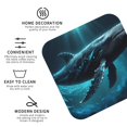 thumbnail image 4 of Fuzoiu Vintage Blue Pattern Whale Print Leather Coasters Set,Drink Coasters Set of 6,for Tabletop Protection, Durable PVC Coasters,Home Décor and Housewarming Gift,Square, 4 of 7
