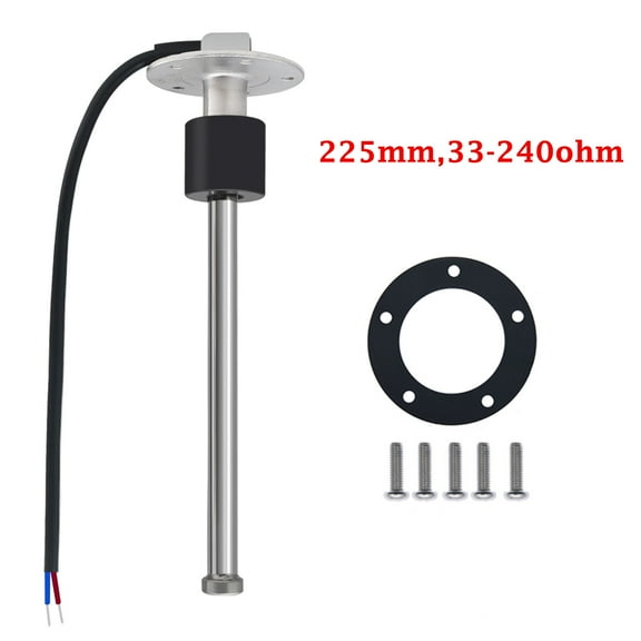 Geloo Fuel Sending Unit 240-33ohms Marine Fuel Sending Unit 225mm/8.85" Fuel Tank Sender Gas Water Fuel Level Sensor for Boat Car Truck Vehicle