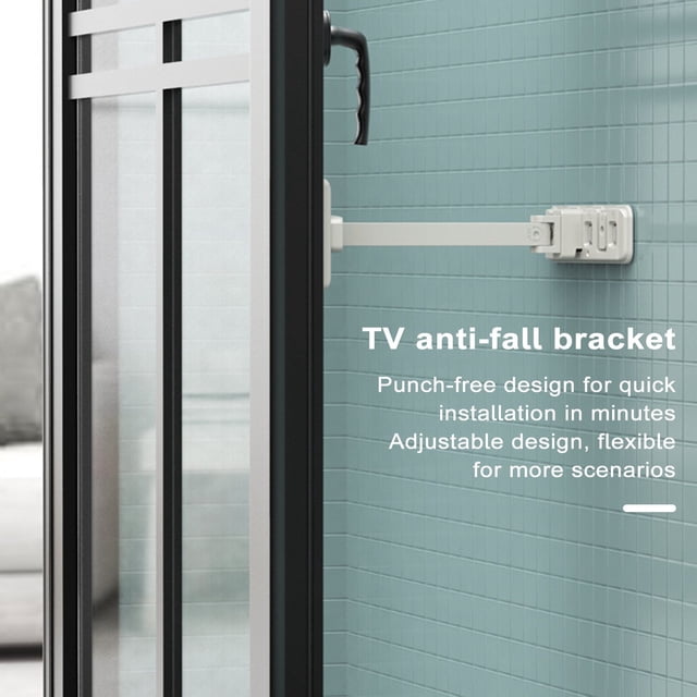 YAOMOBB Support TV Sans Perçage Installation Facile Support TV Sans Perçage Support Réglable pour Sécuriser les Portes pour Bébés Installation Sans Tracas