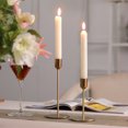 thumbnail image 3 of Multitrust golden metal candle holder, cone-shaped decorative candle holder, 3 of 6