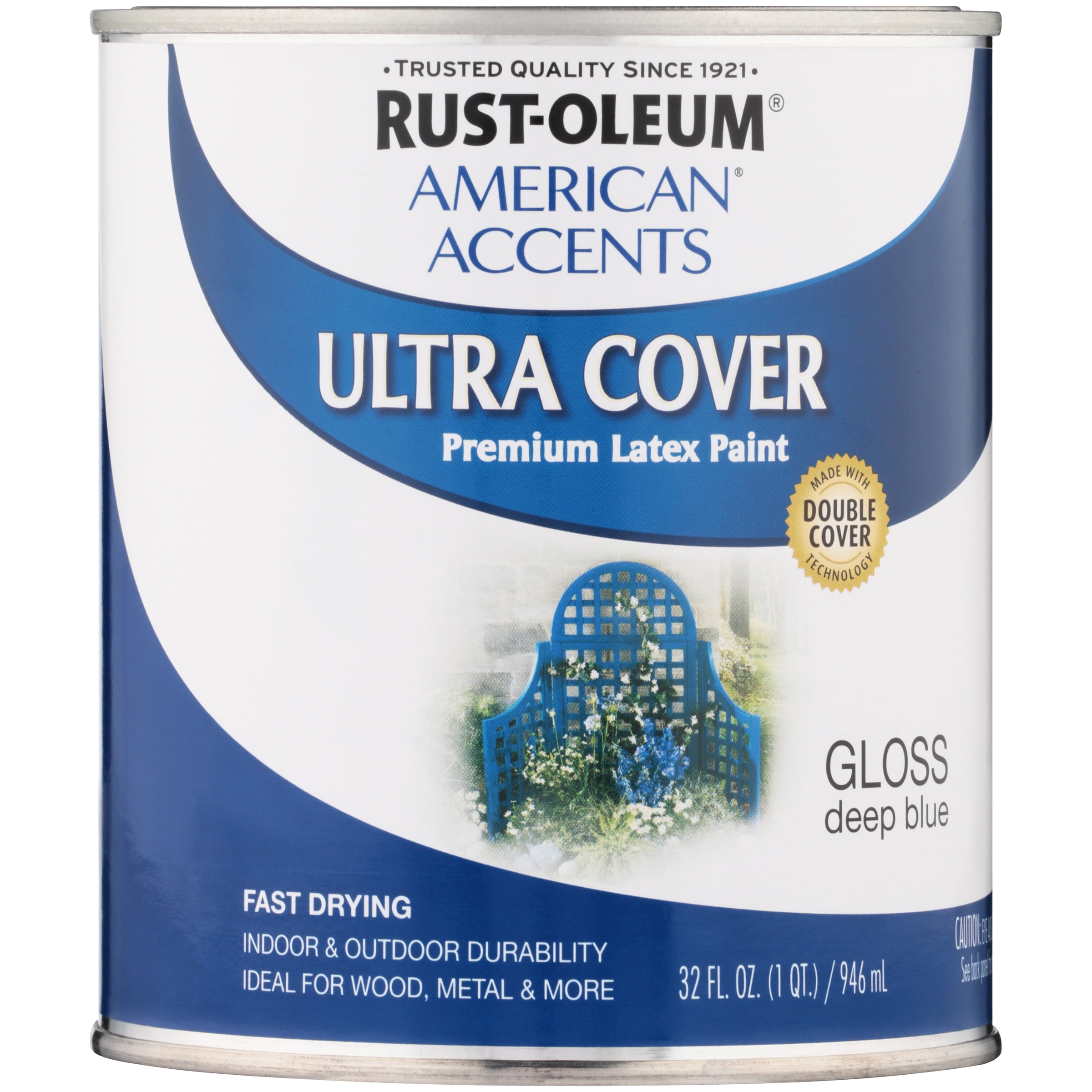 Rust-Oleum American Accents Ultra Cover Gloss Deep Blue Premium Latex Paint, 32 fl oz