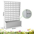 thumbnail image 5 of Juiluna Metal Planter Box with Trellis Privacy Screen, Raised Garden Bed with Trellis, Privacy Planters for Patio, Planter Box with Drainage Holes for Climbing Plants, Flower, 5 of 8