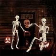 thumbnail image 5 of Crazy Bonez Pose-N-Stay Halloween Skeleton, Realistic, Fully Poseable Indoor & Outdoor Decoration, Durable Weather-Resistant Spooky Prop for Yard, Porch, Haunted House, 5 of 7