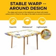 thumbnail image 4 of Spring Floral Table Cloths for 6 Foot Rectangle Tables, Hydrangea Sunflowers Butterflies Watercolor Patio Waterproof Elastic Fitted Tablecloths, Washable Rectangular Table Cover for Camping, 4 of 8