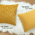 thumbnail image 4 of decorUhome Set of 2 Decorative Throw Pillow Covers 12X20, Soft Pillow Covers for Couch, Mustard Yellow, 4 of 8