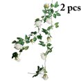 thumbnail image 2 of 2PCS 5.65ft Flower Garland Multipurpose Artificial Rose Flower Vine Hanging Vine, 2 of 8