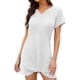 thumbnail image 1 of Vestido de Verano de Manga Larga para Mujeres Cuello en V Playa de Piña Cubrir Manga Corta Vacaciones Informales, 1 of 9