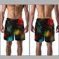 thumbnail image 3 of luoweisi Men's Beach Shorts Quick Dry Swim Trunks with Mesh Lining Halloween Spider Web L, 3 of 5