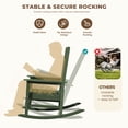 thumbnail image 5 of SERWALL Oversized Outdoor Rocking Chairs Set of 2 for Adults, HDPE All Weather Patio Rockers for Porch Garden Lawn, Avocado, 5 of 9