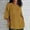 Gold, variant on Giftesty Blouses for Women Dressy Casual Women's Solid Color Crew Neck Shirt Seven-Point Sleeve Casual Top