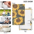 thumbnail image 2 of Coolnut Hand Towels Sunflower Drawing Patterned 2 PCS, Cotton Bath Towel for Drying Face Hands Body Decorative Water Absorbent Lightweight Towels for Bathroom Ktichen Travel Gym, 16"x28", 2 of 6