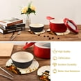 thumbnail image 6 of GZHJMY 2PCS Happy Thanksgiving with Cartoon Turkey and Autumn Leaves Trivets Pot Holders Set and Placemats Set, Table Mats for Cooking and Baking, Cotton Braided Hot Pads, 7.09"+9.45", 6 of 7