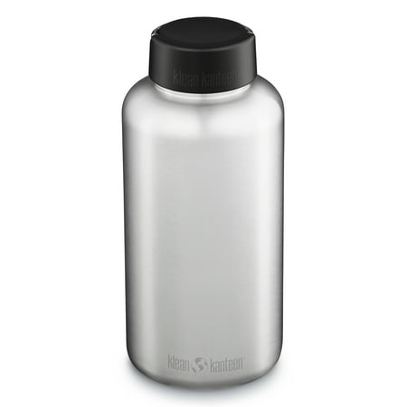 Klean Kanteen 64 fl oz Stainless Steel Light Weight Water Bottle Loop Cap Brushed Stainless