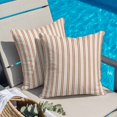 thumbnail image 2 of Throw Pillow Covers 24x24 Inch, Orange Stripes Decorative Pillow Cases for Couch Sofa Bed, Minimalist Vertical Lines Vintage Cotton Linen Square Home Decor Pillowcases with Hidden Zipper, 2 of 9
