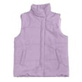 thumbnail image 5 of VNKIDY Women Outerwear Vests Solid Color Full Zipper Sleeveless Padded Gilet Lapel Loose Fit Vest With Pockets For Autumn Winter Wear Classic Outerwear, 5 of 5