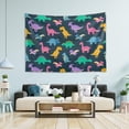 thumbnail image 7 of Coolnut Cute Dinosaur Tapestry Washable Polyester Art Wall Hanging Blanket for Living Room Bedroom Dorm Party, 60 x 40 Inch Home Decor Gifts, 7 of 7