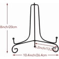 thumbnail image 3 of Iron Display Stand, Metal Easel Classic Table Display Stand Light Frosting To Make Focus On Showpiece Enhancing Home Taste For Decorating Plates Photo Frames(8in),Easels, 3 of 8