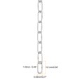 thumbnail image 3 of Uxcell Proof Coil Chain 2 Meter 1.49mm Thick 33Lbs Load Capacity, Zinc Plated 316 Stainless Steel for Guardrail, 3 of 6