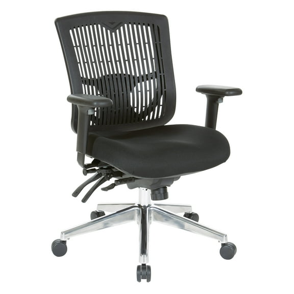 Office Star Products Contoured Black Plastic Back Manager's Chair