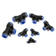 thumbnail image 2 of 5 unids Plástico T-Junction Accesorios neumáticos AIR 3 VÍAS Conector de ajuste de la junta rápida Conector Neumático PE4 / 6 / 8/10/12/14 / 16mm Manguera de tubos, 2 of 7