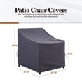 thumbnail image 3 of WJ-X3 Waterproof Patio Outdoor Adirondack Lounge Chair Covers, 34" W x 36" D x 36" H, Gray, 3 of 8