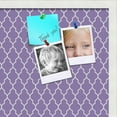 thumbnail image 2 of PinPix 24x16 Custom Cork Bulletin Board Quatrefoil Purple Poster Board Has a Fabric Style Canvas Finish, Framed in Quatrefoil Purple, by ArtToFrames (PinPix-282), 2 of 6