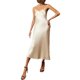 thumbnail image 5 of Vestido a media pierna elástico sin mangas con cuello en V profundo y tirantes finos para mujer Abanopi Beige/Extragrande, 5 of 5