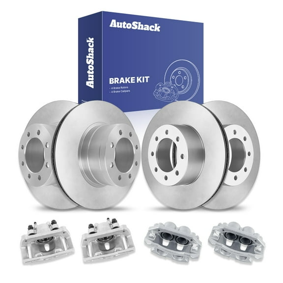 AutoShack Front & Rear Brake Rotors Calipers | Replacement for 2006-2008 Dodge Ram 1500 3.7L 4.7L 5.7L V6 V8 4WD RWD | 8-PC Brake Kit