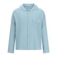 thumbnail image 4 of ZCFZJW Men's Long Sleeve Button Down Shirts Casual Big and Tall Regular Fit Solid Color Cotton Linen Shirts Untucked Beach Shirt with Pockets Sky Blue M, 4 of 6
