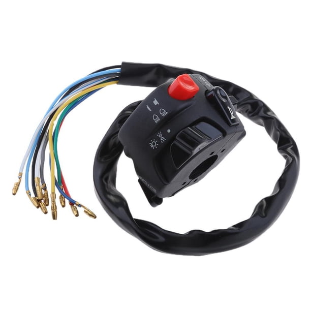 Kenally Motocicleta Universal 7/8 Bocina de manillar/Conjunto de interruptor de control de luces de señal Vehículos, repuestos y accesorios Mis