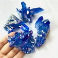 thumbnail image 3 of K-KED Natural Aura Blue Titanium Rock Quartz Crystal Cluster Specimen Stone Healing-About 80g, 3 of 6