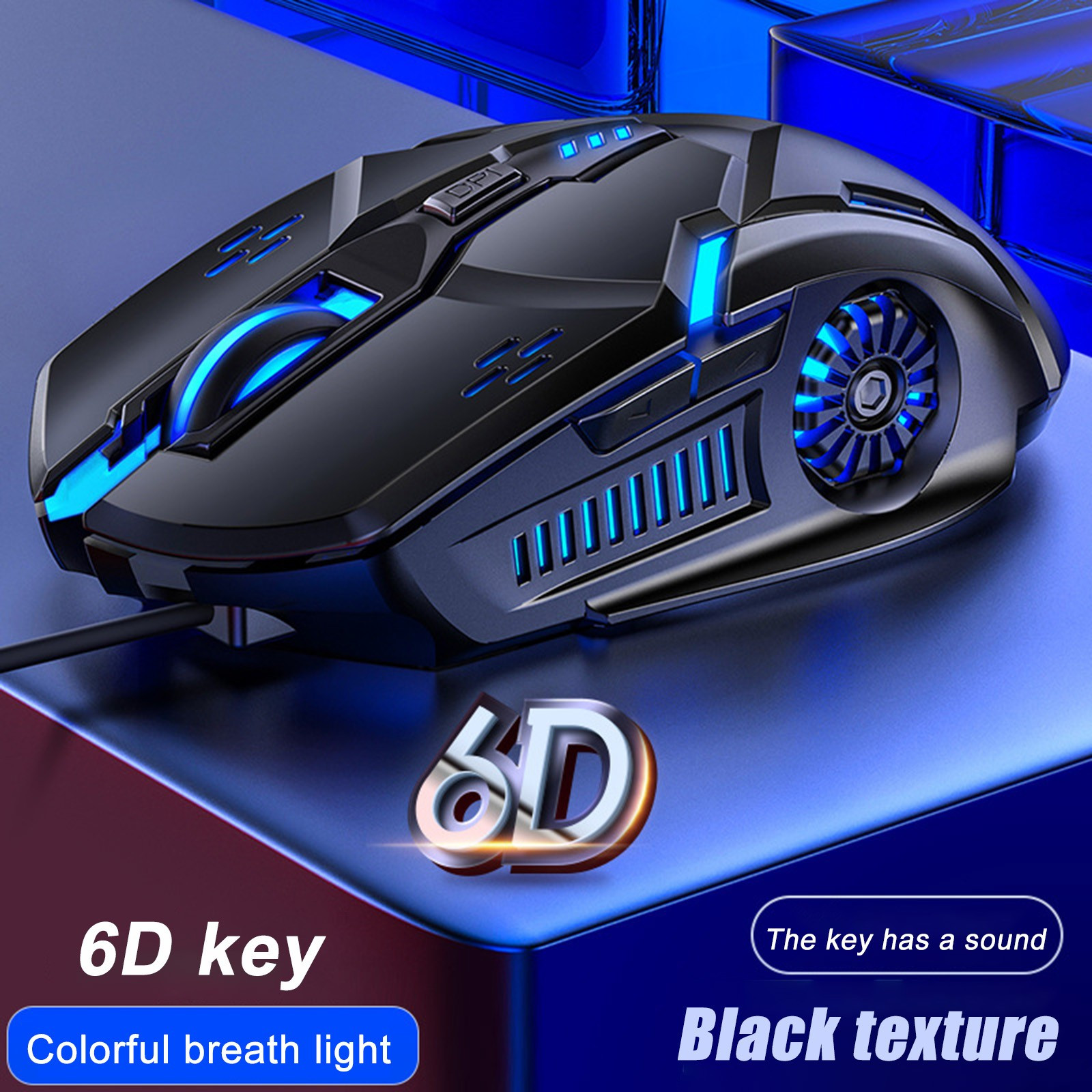 Naxoaeo Gaming Mouse Wired, Ergonomic Gamer Laptop PC USB Optical Computer Mice with RGB Backlit, DPI Up to 3200, Computer Mice Cool Stuff Computer Accessories Christmas Birthday Gifts