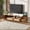 80-89 inches + Wood + 80-89 inches + 85 inches + Solid Wood + MDF, variant on Solid Wood and MDF Rattan TV Stand for TVs up to 85 inch, Modern Farmhouse Media Console with Storage Cabinets and Cable Management, Entertainment Center for Living Room Home Theatre